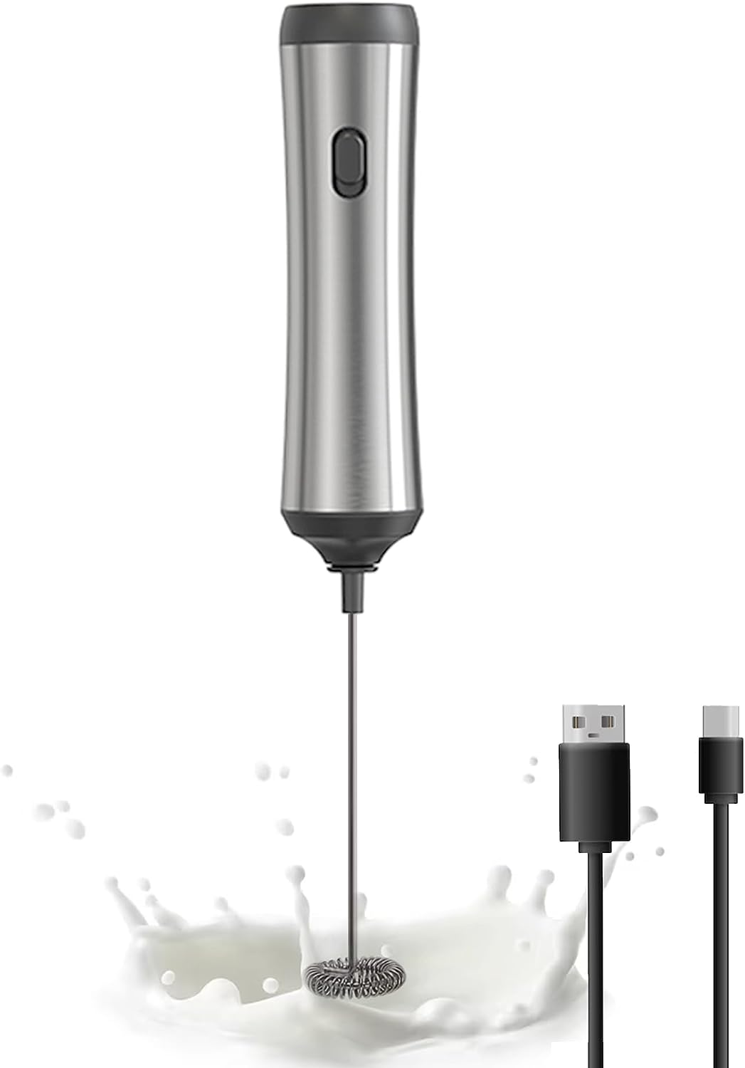 Handheld Coffee Frother,Usb-Rechargeable Hand Frother,Adjustable Handheld Milk F