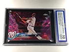 JUAN SOTO 2018 TOPPS CHROME UPDATE #HMT98 PINK REFRACTOR ROOKIE RC ISA GEM 10