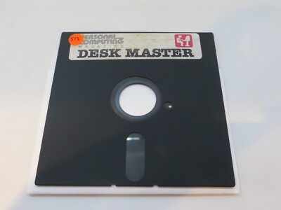 5.25'' Floppy Disk Personal Computing Magazine DESK MASTER computer program disc