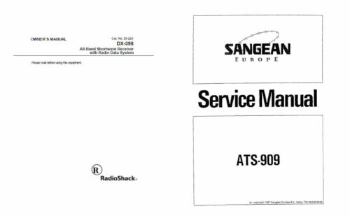 RADIO SHACK DX-398 OPERATING MANUAL + SERVICE MANUAL- 32LB PAPER + 100LB COVERS