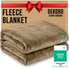 Extra Large Flannel Fleece Blanket Throw All Season Reversible Bed Sofa Throw