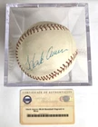 Hank Aaron Signed Autograph National League Baseball w/COA and Case
