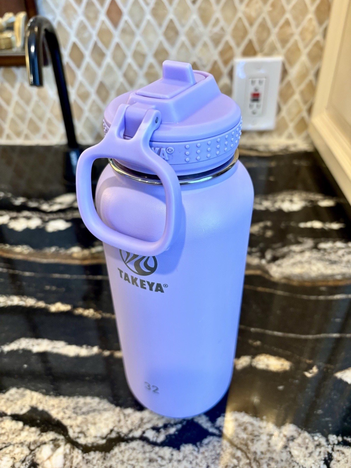 Takeya Insulated Stainless Steel Water Bottle with Spout Lid
