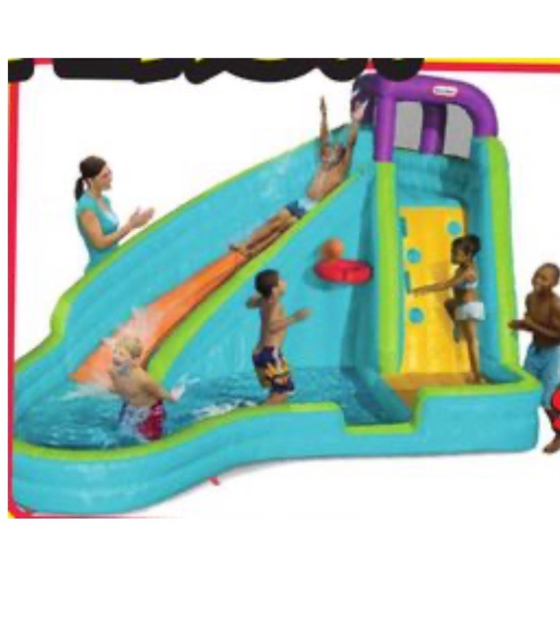Inflatable Water Slide Little Tikes Pool With Slide Bouncy Castle