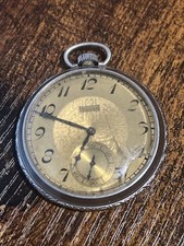 Antique Elgin 17 Jewels Art Deco Pocket Watch...
