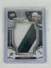 2022-23 Premier Miro Heiskanen Mega Patch Chest Logo /23 3 Clr #PMP-MH Stars