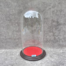 Vintage round glas dome bell jar VERY WIDE 18.11"- 46 cm high- 8.46" 21,5cm wide