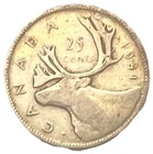 1941 CANADA 🇨🇦 25 CENTS Silver Coin - Combined Shipping - Lot C76c