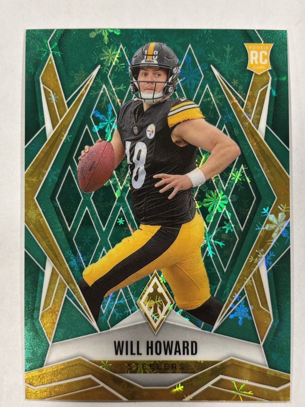 2025 Panini Phoenix No. 165 Will Howard Green Winter Parallel /149 RC Steelers