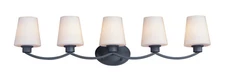 Maxim Shelter 5-Light Bathroom Vanity Light in Black