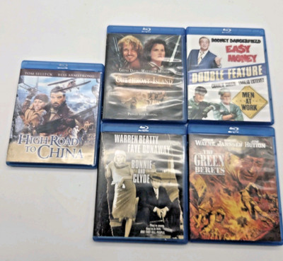 High Road To China Easy Money Men At Work Bonnie Clyde Green Berets Blu Ray LOT