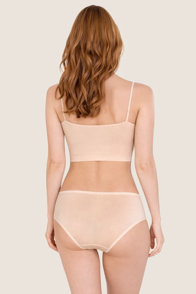 Damen Taillenslip in schwarz weiß & teint 95% Bambus - Bild 2 von 4