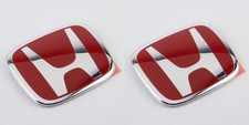 2pcs Front Rear Red Badge Emblem For Civic Sedan 2016-2021