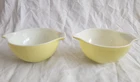 One set of Two Yellow 441 PYREX Mixing Bowls 1-1/2 Pt.  Made in USA