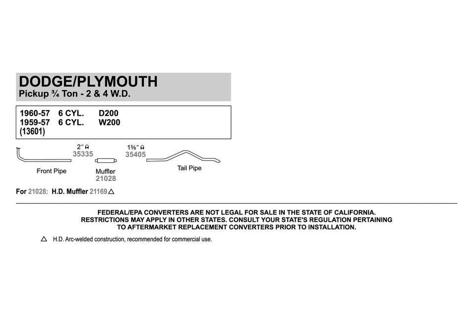 For Dodge W100 Series 60 Quiet-Flow Steel Round Aluminized Exhaust Muffler Foto 4 de 4