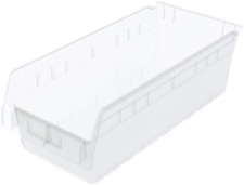 Clear Plastic Nesting Storage Bins, 8-Pack, 18"x8"x6" - Organize with Ease