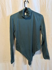 Lululemon Teal One Piece Bodysuit Turtleneck Long Sleeve Women's Size L
