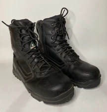 Danner Black 23826 Lookout 8" Side Zip Combat Hiking Steel Toe Boots Size 10.5