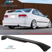 Fits 96-00 Honda Civic Coupe Gloss Black Trunk Spoiler Deck Lid Wing ABS w/ LED