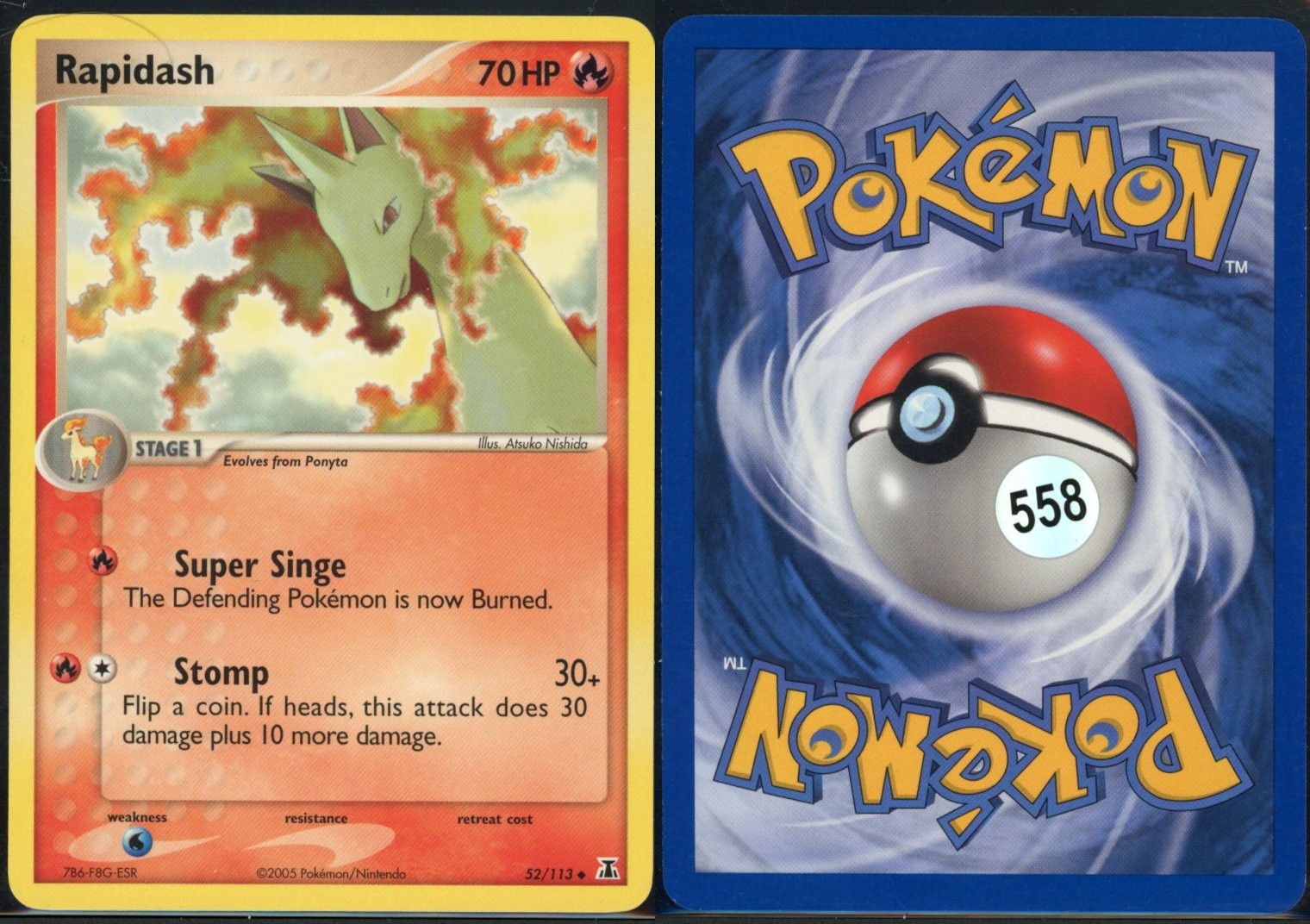 Rapidash 52/113 Uncommon Delta Species Pokemon NM