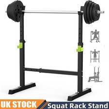 Squat Racks Barbell Rack Stand Adjustable Olympic Weight Bench Press Home Gym