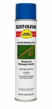 Pintura de marcado invertida, 15 oz., azul precaución, disolvente