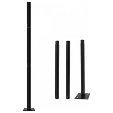 Palo in metallo nero 3 mt per lampione stradale supporto da ufo faro solare