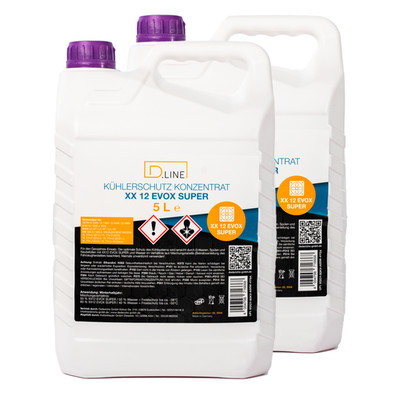 D.LINE Kühlerfrostschutz ANTIFREEZE XX 12 EVOX SUPER (Violett) Konzentrat 2x 5 L