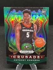 2020-21 Prizm Draft Picks - Crusade Anthony Edwards #81 Green Prizm (RC) Georgia