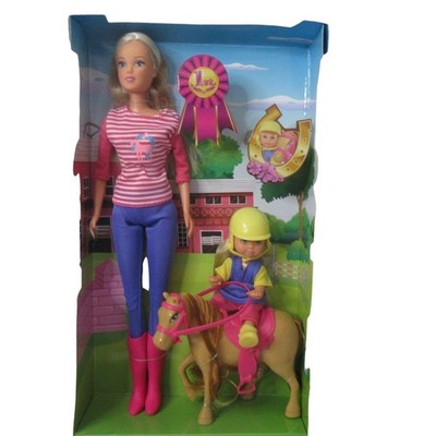 Steffi Love Horse Training Set - Includes 2 dolls and Pony / Horse - By Simba
