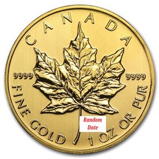 Gold Canadian Maple Leaf *Random Date* - 1 oz 4727.47 per troy oz