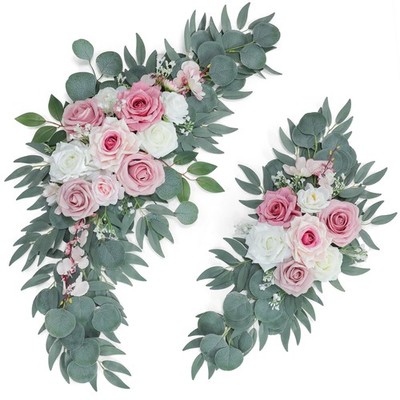Artificial Wedding Arch Flowers (Pack of 2), Dusty Rose Wedding Flowers for W...