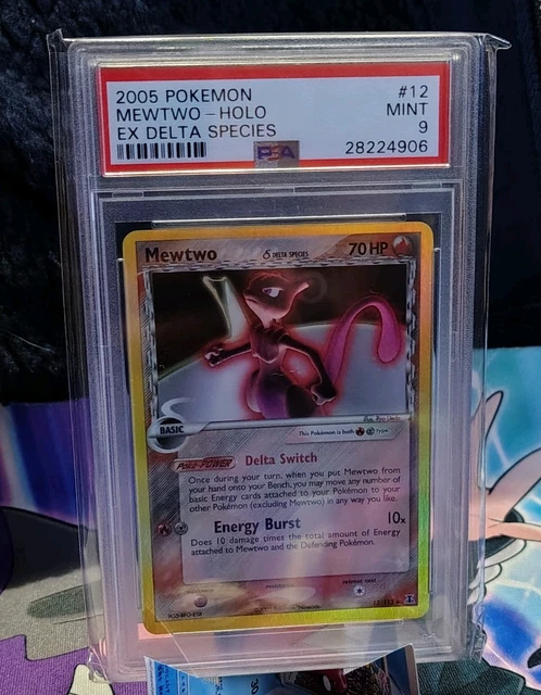 2005 Pokemon Mewtwo EX Delta Species Holo 12/113 PSA 9 MINT