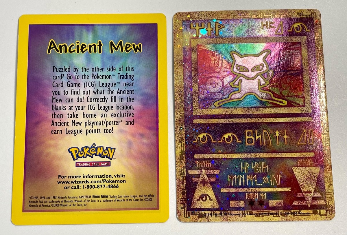holographic ancient mew pokemon card Ancient Mew Holographic Movie Promo Pokémon Card w/ Insert Card
