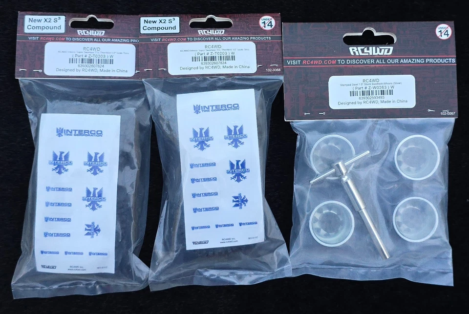 RC4WD 1.0" Stamped Steel Beadlock Wheels and Interco TSL Thornbird Tires Set - Image 2 of 4