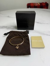 MICHAEL KORS Goldtone Clear Pave Crystal Hing...