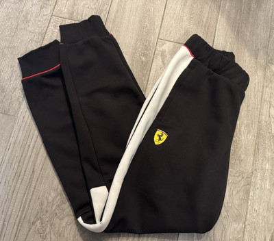 PUMA Scuderia Ferrari F1 Race MT7 Track Sweatpants Men's Med Black Motorsport