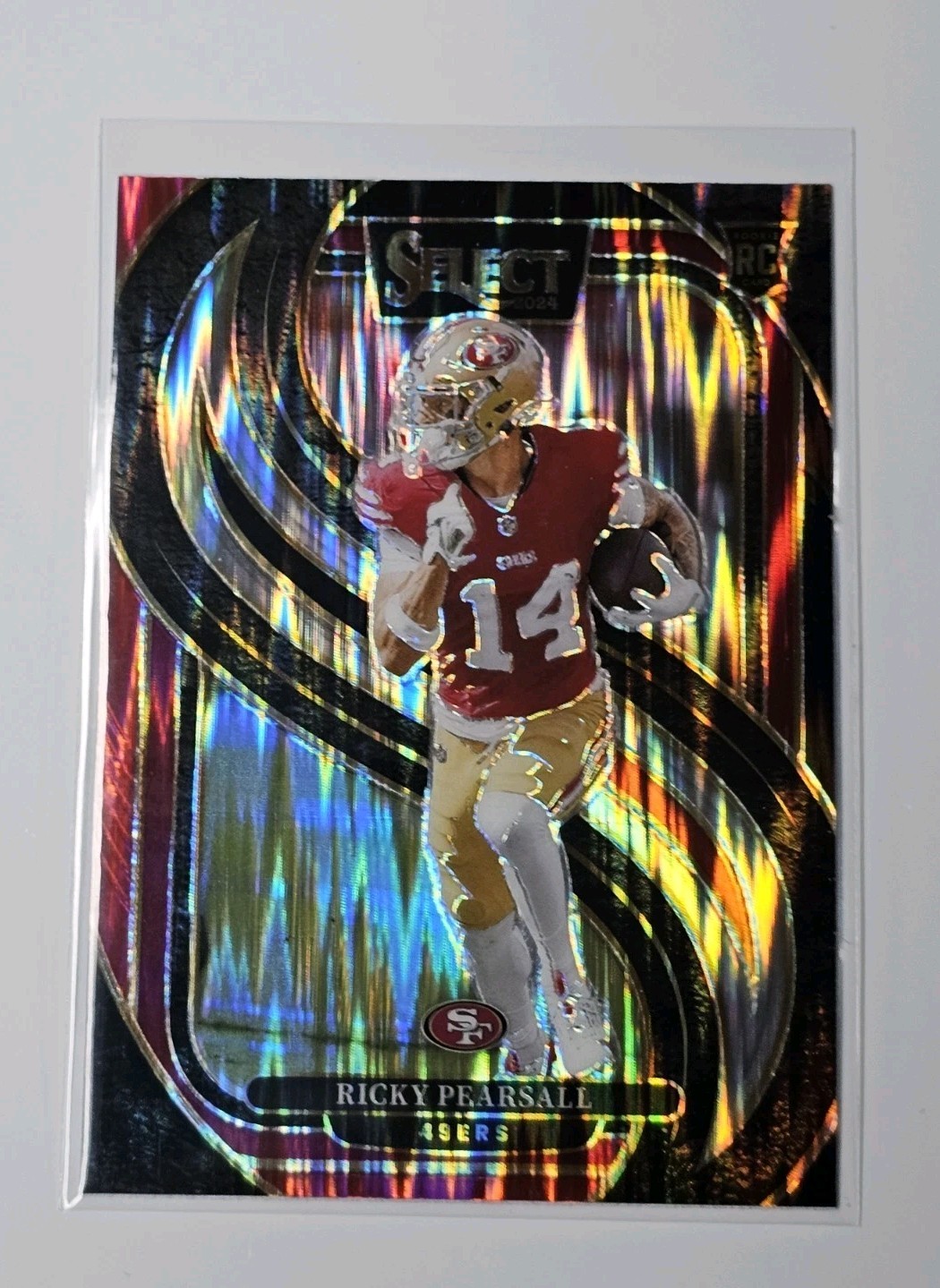 2024 Panini Select Premier Level Ricky Pearsall #173 Black/Red Shock Prizm (RC)