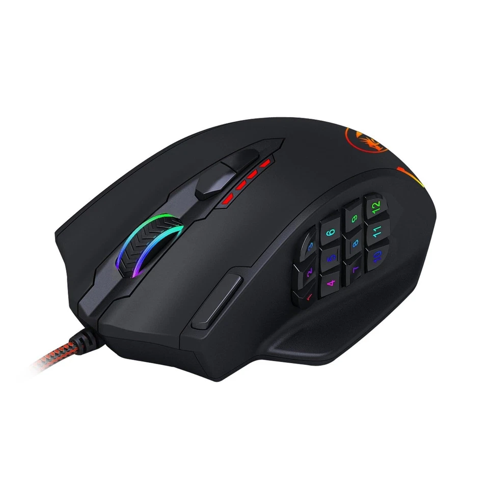 M908 12400 DPI Impact MMO Gaming Mouse w/ 18 Programmable Buttons, Weight Tun... - Image 4 of 4