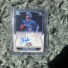 2023 Bowman Yhoangel Aponte Chrome Auto 1st Prospect #CPA-YA Blue Jays