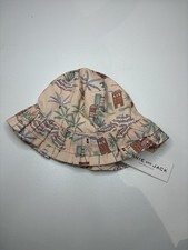 NWT Janie and jack girls Peach Tropical bucket hat 3-6 months