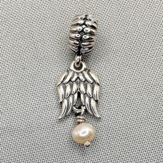 Authentic Pandora Moments Guardian Angel Pearl Charm/Bead Silver 925 ALE 790975P