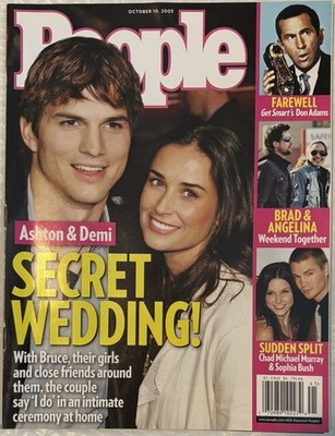 People Oct 2005 Ashton Kutcher Demi Moore Wedding Brad Pitt Jolie
