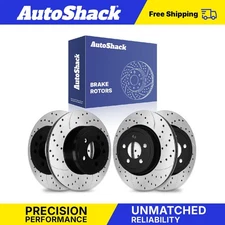 Front Rear Drilled Slotted Brake Rotors for 2011-2020 Dodge Durango 3.6L