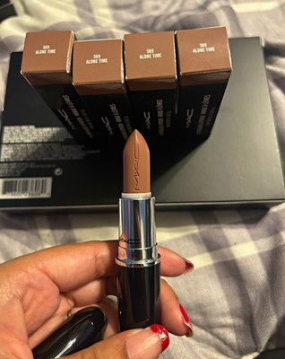 M·A·C Lustreglass Lipstick Stick Shine - Alone Time 0.1 oz / 3 g original formul