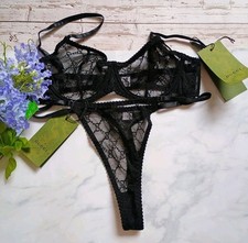 Gucci Tulle Bra And Thong Set 38C/L