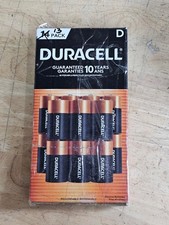 13 PACK - Duracell D Cell Alkaline CopperTop Batteries - EXP MAR 2034
