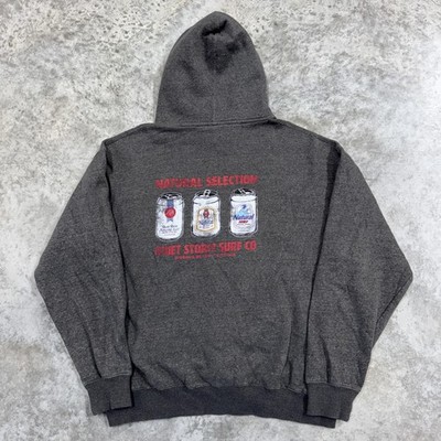 Quiet Storm Sweatshirt Hoodie Mens 2XL Gray Natural Selection Surf Shop Graphic