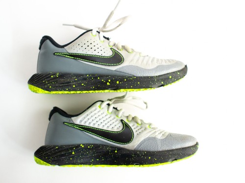 Nike Baseball Turf Shoes Boys Youth 1.5 Alpha Huarache 3 'Light Smoke Grey Volt' - Picture 3 of 8