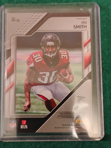 2018 Prizm Premier Jerseys #PP-33 Ito Smith Rookie Jersey Black Atlanta Falcons